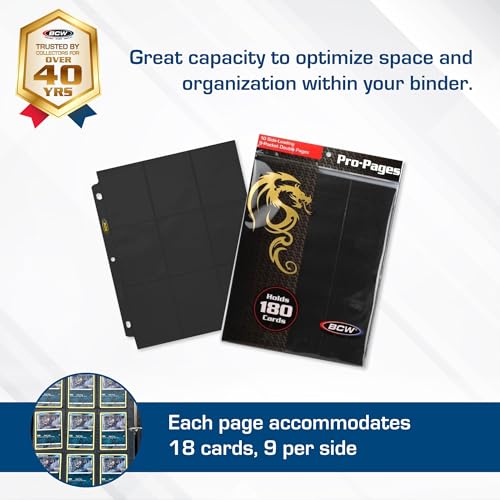 Card Sleeves Binder Sheets 50 BCW Pro 6-Pocket Tall/Widevision Trading Card Pages - Binder Sheets For Oversized Cards Binder Card Sleeves Card Sleeves Binder Sheets 50 BCW Pro 6-Pocket Tall/Widevision Trading Card Pages - Binder Sheets For Oversized Cards Binder Card Sleeves