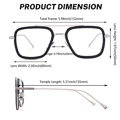 Image of ARICKS Tony Stark Style Blue Light Blocking Glasses for Men Women, Iron Man and Spider-Man Computer Gaming Glasses by Computer /Tablet /Laptop /Mobile