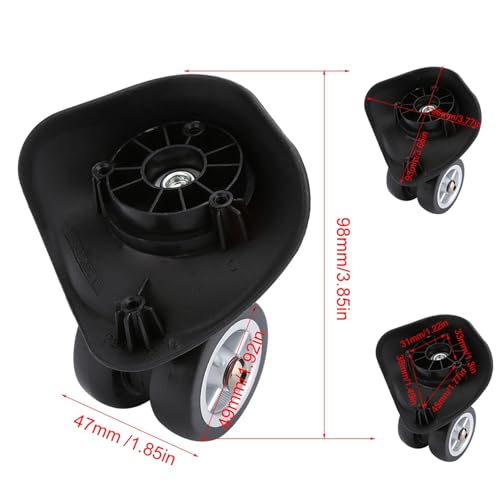 2Pcs Replacement Luggage Wheels, Lightweight, Baggage Wheel, Easy Install Suitcase Wheel Set3