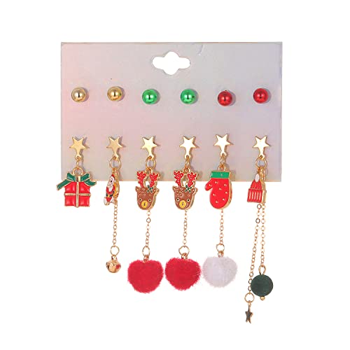26 Pairs Hypoallergenic Christmas Stud Earrings For Girls Cute Animal Earrings For Teen Girls Little Girls Stainless Steel Earrings For Sensitive Ears Assorted Jewelry Set #TOP4