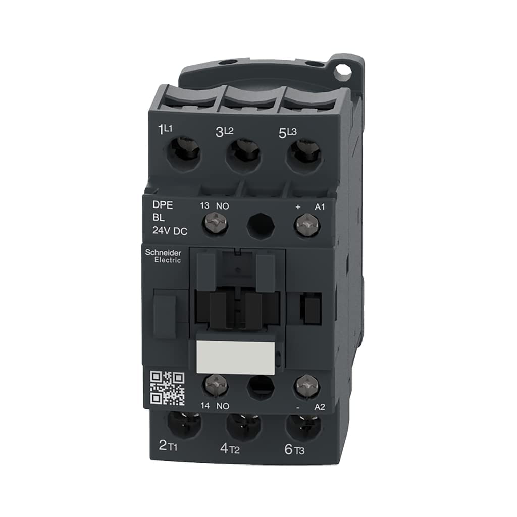 Schneider Electric DPE38BL Easy TeSys IEC Contactor 24VDC Coil | HVAC and AC Contactor, Compressors, Pumps & More with Screw Clamp Terminals, 2HP 115V-1P, 5HP 230V-1Ph, 10HP 200-230V, 20HP 460V