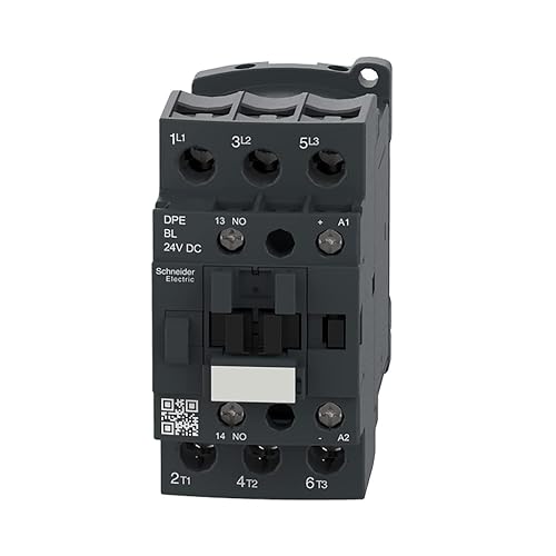 Miniatura 6 de Schneider Electric DPE38BL Easy TeSys IEC Contactor Bobina de 24 VCC  Contactor HVAC y CA, compresores, bombas y más con terminales de abrazadera de