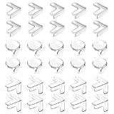 Corner Protectors for Child Safety - 30 Pack Baby Proofing Clear Table & Furniture Edge Guards Bumpers, Corner Covers for Sharp Corners Protection, Baby Safety Corner Guards (Transparent)