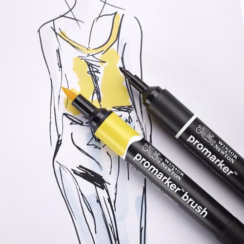 Image of Winsor & Newton Promarker, Alcohol Based Markers, Bright Orange (R946), Double Tipped Drawing Marker Set for Artists, Graphic Designers, Illustrators - Chisel & Fine Twin Tip, Streak Free Coverage