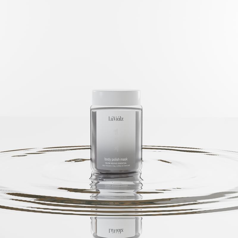 Luvialz Glow Revive Essential Body Polish Mask with Jeju Volcanic Clay, Coffee & Charcoal | Exfoliates, Detoxifies & Brightens Skin | Sulphate-Free, Paraben-Free, Vegan & Cruelty-Free - 30g-image-11