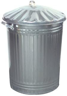 90L Galvanised Metal Rubbish Bin