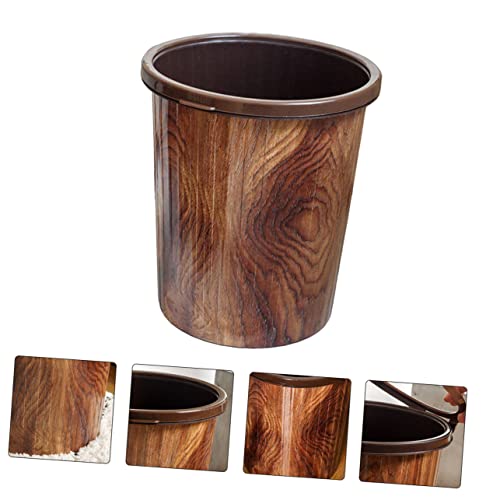 Bote de basura rectangular de cocina MAGICLULU 12L marrón miniatura 3