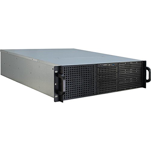 Inter-Tech 3U-30255 support noir en acier inoxydable pour châssis rack