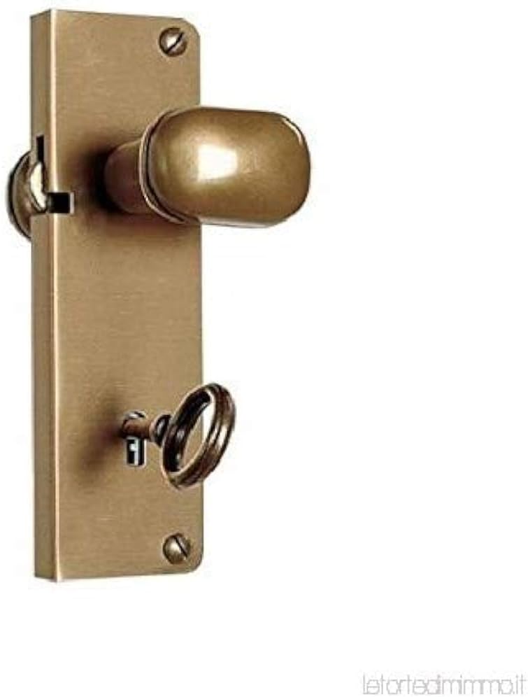 Serratura per porte a soffietto in alluminio oro