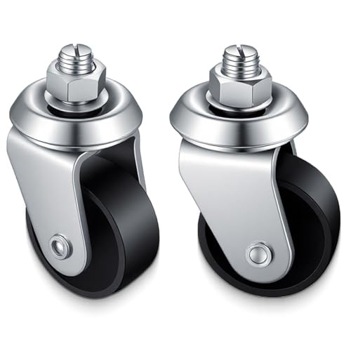 2 Pcs Floor Jack Casters for 4 Ton Floor Jack, Cast Iron Racing Jacks Caster Wheel with 16mm Stem, Floors Jacks Replacement Parts