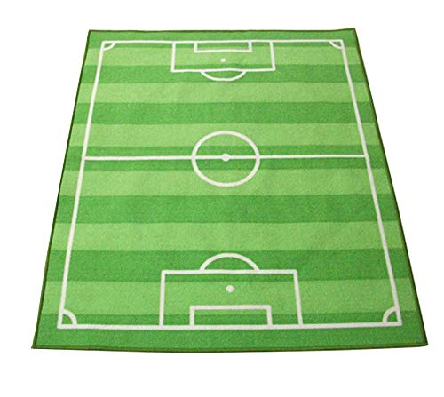 Huahoo All Stars Soccer Ground Rug Kids Rug Boys Children's Play Football Pitch Green Rug Kids Living Room Carpet Play Carpet Kids Rugs Boy Girl Play Mat (100Cm*130Cm) #TOP20