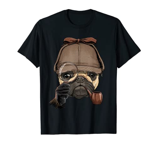 Pug Detective Pug Dog Lover T-Shirt #TOP5
