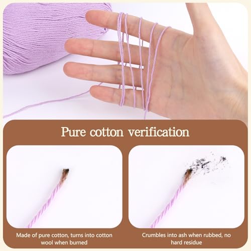 Image of Katech 1OO% Cotton Yarn for Crocheting & Knitting-2 Sport Weight-Baby Yarns