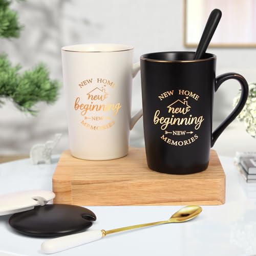 Housewarming Gift New Home, New Home Gift Ideas, First Home Gifts, New Home New Beginning New Memories Coffee Mug Set, House Warming Gifts New Home Couple, New Home Gift 14 Oz - Image 4