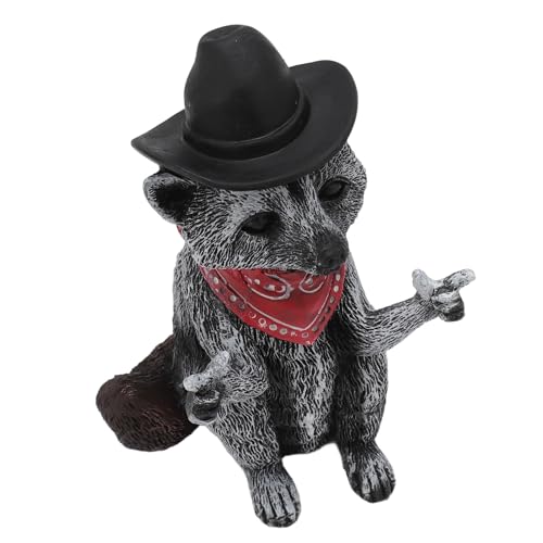 shenruifa Raccoon Figurine Funny Lifelike Decorative Resin Wild Animal Statue