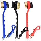 NC Cepillos de Palos Golf,Guador 6 Piezas Limpiador de Ranuras Doble Cara Nylon y Acero Brush Golf Brush Cleaner Tirolina Mosquetón para Limpiar Zapatos...