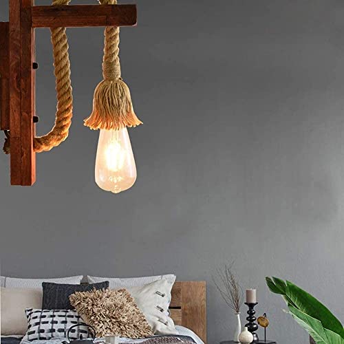 Lámpara de pared industrial de madera para rincones llenos de vida 3