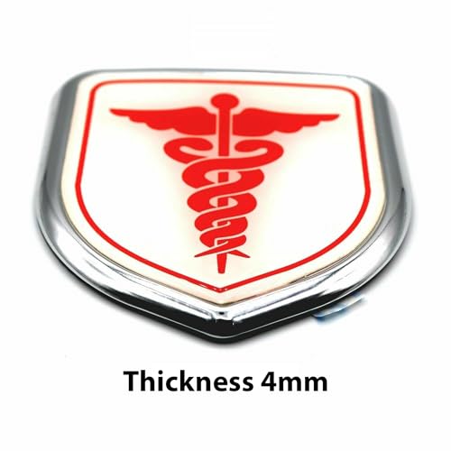 Image of Doctor 3D Metal Emblem for Cars & Bikes, Big (3.94 x 3.35 Inch)