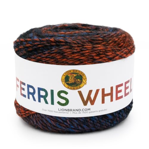 Image of Lion Brand Yarn, Ferris Wheel Crochet Yarn, Bedrock, Multicolor, 1 Pack