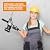 MAXXT Drill Mixer Set with Spade Handle 1/2 inch Electric Corded Mixing Drill Machine 9A Motor Concrete Mud Mixer