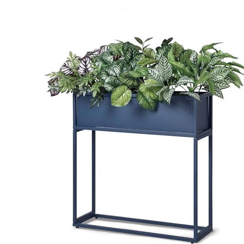 Cocoyard Elevated Planter Box - 28 Inch Durable Raised Garden Bed for Herbs and Flowers - Stylish Tall Rectangular Planter for Outdoor Plants for Patio Decor & Backyard Gardening