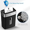 BONSEN Shredder for Home Office, 4 Gallons 8-Sheet Cross Cut Credit Card Shredder, Small Paper Shredder for Home Use, High Security Level P-4, ETL Certification (S3101)