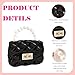 Crossbody Bag Set for Girl,Mini Pearl Toddler Purse for Girls Birthday Gift,Little Girl Purse with Sunglasses Compact Hair Brush with Mirror,Birthday Bags for Kids (black)