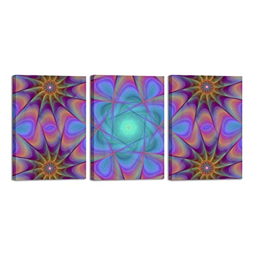 Peintures encadrées pour salon et décoration murale moderne à motif fractal