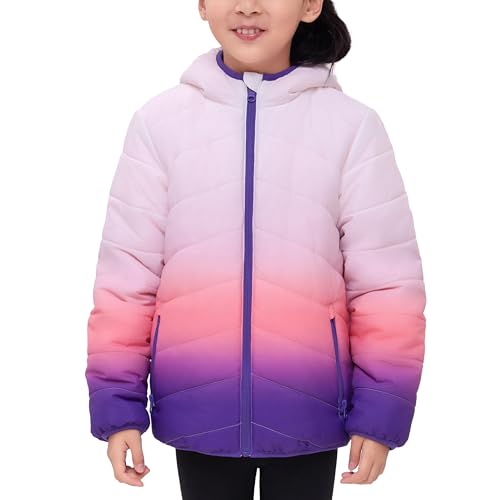 Rokka&Rolla Girls' 2-in-1 Reversible Water-Resistant Sherpa Fleece Puffer Jacket3