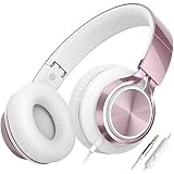 AILIHEN C8 Headphones with Microphone and Volume Control Folding Lightweight Headset for Cellphones