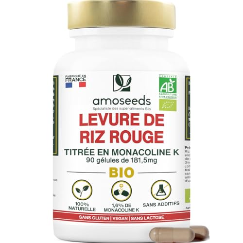 Levure de Riz Rouge BIO, 90 gélules