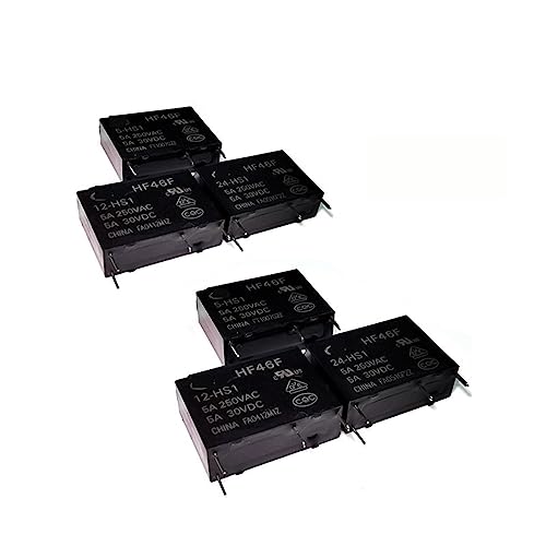 Relais de puissance 4 broches HF46F-5-HS1 pour circuit imprimé 5V CA CC 5A - 2