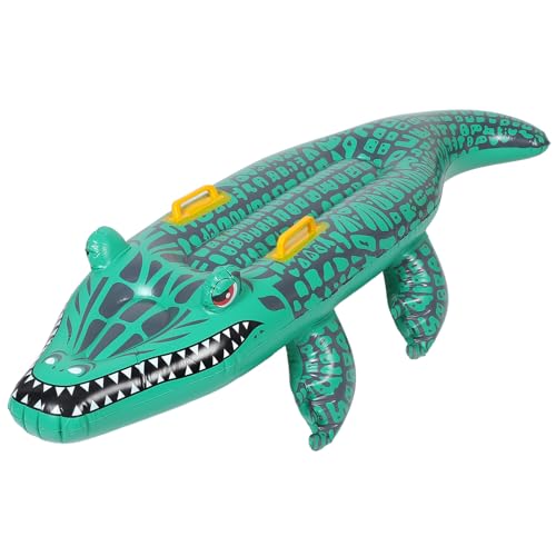 TOYANDONA Tabla De Surf Inflable De Cocodrilo Colchoneta Flotante para Piscina Jinete del Flotador De La Piscina Flotador De Cocodrilo Juguete De Piscina De Playa De Polivinilo Green
