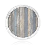 Vintage-Wandaschenbecher aus Holzplanken im Bootswerft-Stil mit Glaseinsatz für Zigaretten, Aschenbecher-Etui für die Heim- und Büro tion