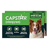 Capstar for Dogs (nitenpyram), Fast-Acting Oral Flea Treatment for Dogs Over 25+ lbs, Vet-Recommended Flea Medication Tablets Start Killing in 30 Minutes, 12 Doses (Includes Two 6-Count Boxes)