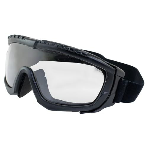 Global Vision Eyewear Ballistech 1 Safety Glasses with Matte Black Frames and Clear Anti-Fog Lenses