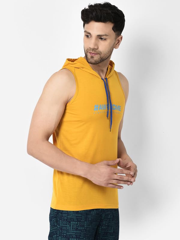 Image of INVOKE TREND Stylish Men's Sleeve Less Hooded Tshirt /Sando