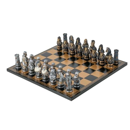 Jeu d'échecs Squelette avec plateau en similicuir haut de gamme pour collectionneur