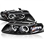 SPEC-D TUNING Halo Projector Headlights Black Compatible with 1997-2000 Dodge Avenger, 1997-2000 Chrysler Sebring 2 Door Coupe, Left + Right Pair Headlamps Assembly