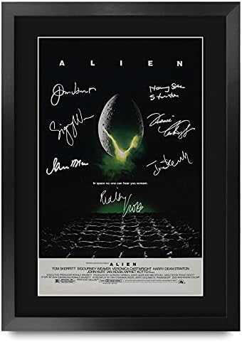 HWC Trading FR A3 Alien Sigourney Weaver Gifts Printed Poster Signed Autograph Picture for Movie Memorabilia Fans - A3 Framed