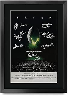 HWC Trading FR A3 Alien Sigourney Weaver Gifts Printed Poster Signed Autograph Picture for Movie Memorabilia Fans - A3 Framed