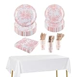location vaisselle mariage toulouse Élégant ensemble tout-en-un pour 30 invités : cet ensemble d'assiettes, tasses et serviettes en carton vintage dispose d'un motif floral classique en porcelaine, offrant tout le nécessaire pour accueillir 30 invités avec élégance.