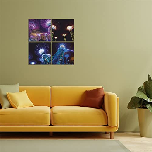 Image of CVANU Beautiful Tree Printed on Wall Art Canvas Painting for Home, Office Wall Decor (Set of 4) cv9