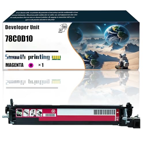 Replacement Parts Developer Unit 78C0D10 Compatible with Lexmark C2325 C2425 C2535 C2240 MC2325 MC2425 MC2535 MC2640 XC2235 4240 Printers, Contains Chip and Clear Printing (1 Pack Magenta)