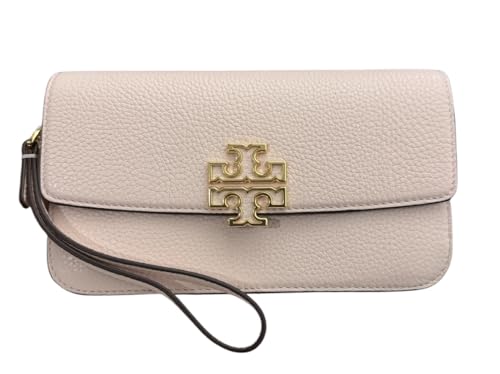 Tory Burch Women's Britten Pebble Chain Wallet W. Wristlet (Delicate Pink)