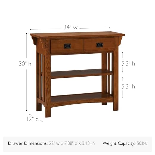 Leick Home Mission Solid Wood Bookshelf