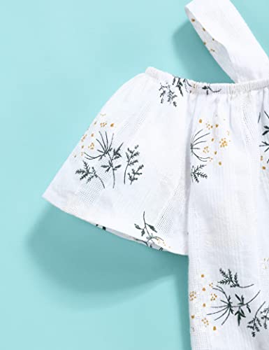 Hipea Toddler Baby Girls Summer Clothes Outfits Ruffle Camisole Casual Tops and Sunflower Shorts Newborn Girl Clothing Set