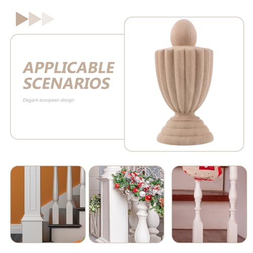 Remate de madera de escalera elegante de diseño europeo exclusivo 3