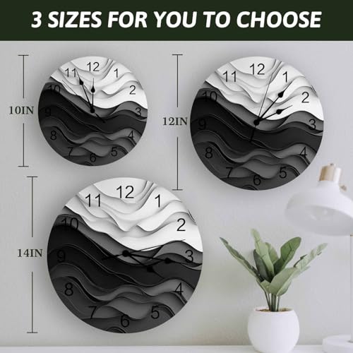 Reloj de Pared de 10 Pulgadas Silencioso y Elegante miniatura 6