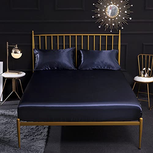 Taie d'oreiller en satin argenté 50x75 cm pour lit double Queen
